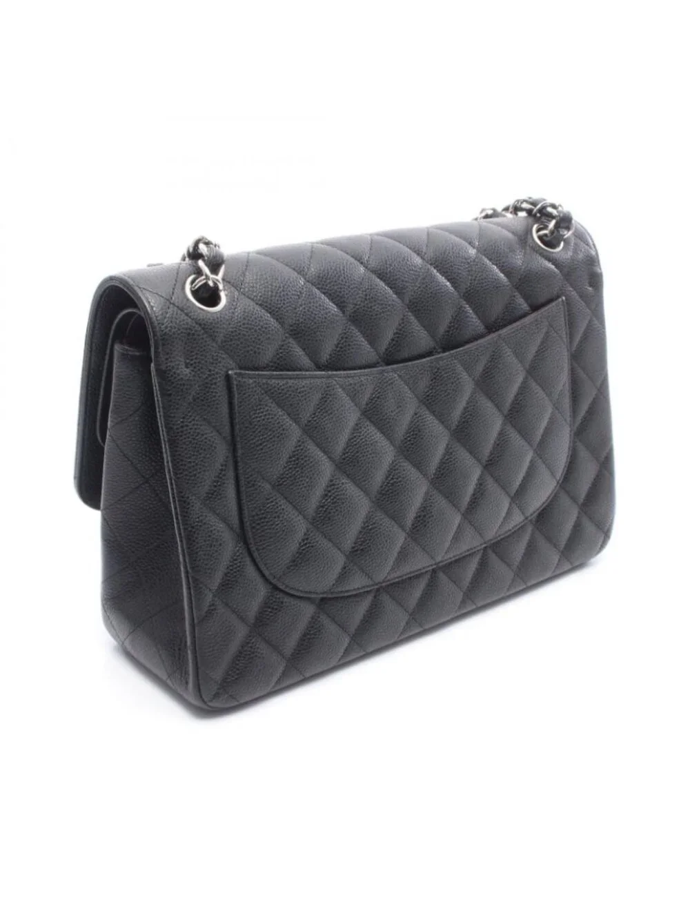 Chanel Shoulder Bag Maxi Quilted 30 Classic Large Double Flap Black Caviar